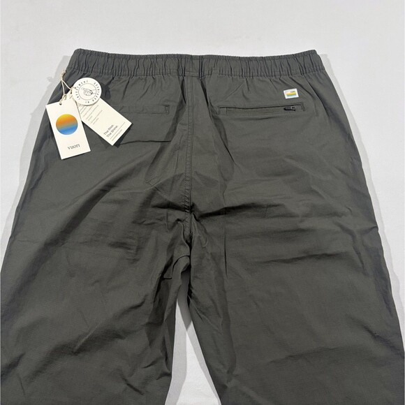 Vuori Ripstop Vintage Pants Mens Elastic Waist V461 Balsam Cotton Gray Sz XL NWT - Picture 8 of 8